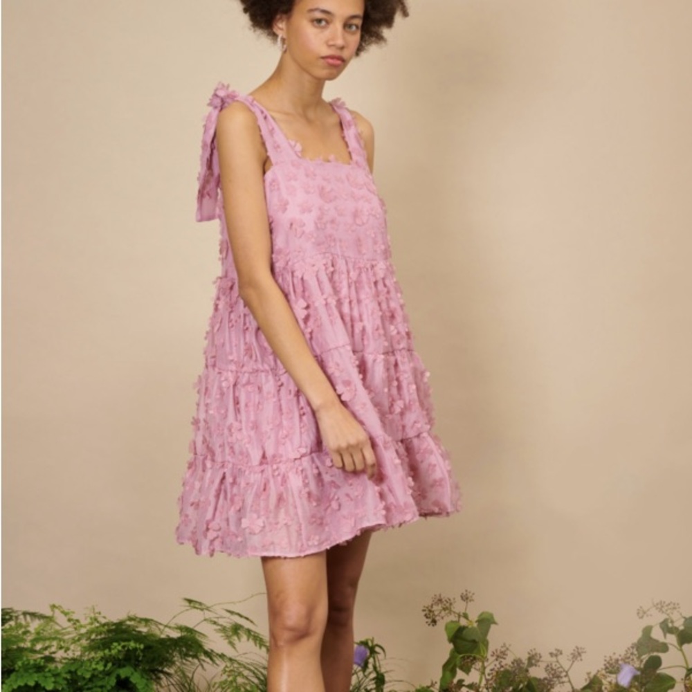 Sister Jane Pink Textured Mini Dress